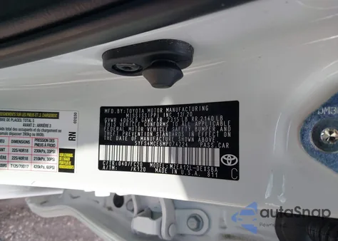 2021 Toyota Corolla Se from USA, damaged, VIN 5YFS4MCE6MP074224